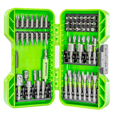 Набор бит, торц.головок, адаптеров Greenworks (70 предметов)