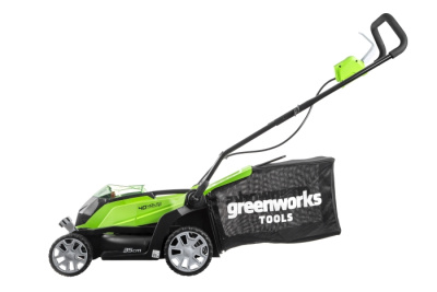 Газонокосилка аккумуляторная Greenworks G40LM35K2 (40В, 1хАКБ 2Ач и ЗУ) 35 см Газонокосилка аккумуляторная Greenworks G40LM35K2 (40В, 1хАКБ 2Ач и ЗУ) 35 см
