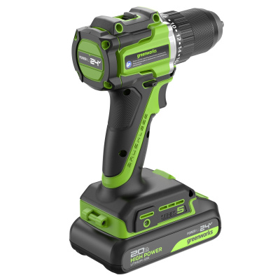 Дрель-шуруповерт аккумуляторная Greenworks DD560 (24В, 2хАКБ 2Ач и ЗУ) Дрель-шуруповерт аккумуляторная Greenworks DD560 (24В, 2хАКБ 2Ач и ЗУ)