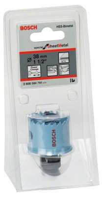 Коронка SheetMetal 38/20мм (нержавеющая сталь, металл), BOSCH