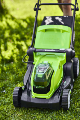 Газонокосилка аккумуляторная Greenworks G24X2LM41 (2*24В, 41 см, без АКБ и ЗУ)