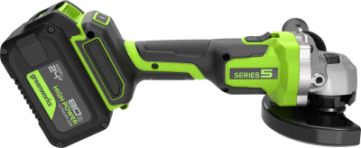 Угловая шлифмашина аккумуляторная Greenworks AG590 (24В, c 1хАКБ 8 А-ч и ЗУ)
