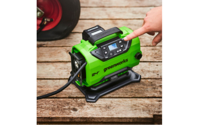 Компрессор аккумуляторный Greenworks ACG301 (24В/12В,11 бар) автомобильный