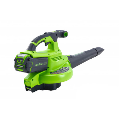 Воздуходув-пылесос садовый аккумуляторный Greenworks GD40BVIIK4 (40В с 1х4Ач и ЗУ)