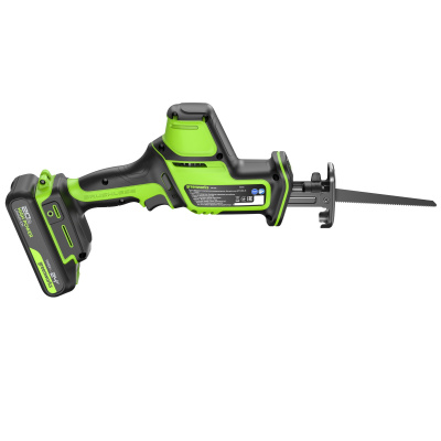 Пила сабельная компактная аккумуляторная Greenworks GPT-CRS-25 (24В,1хАКБх 2Ач и ЗУ)