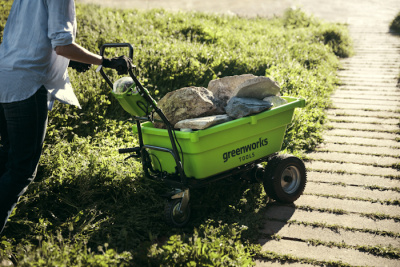 Садовая тележка самоходная Greenworks G40GC (40В без АКБ и ЗУ) 106 л