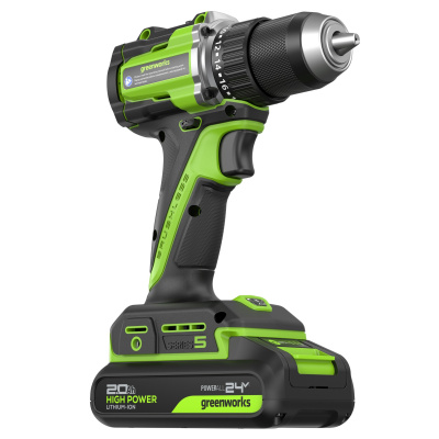Дрель-шуруповерт аккумуляторная Greenworks DD560 (24В, 2хАКБ 2Ач и ЗУ)