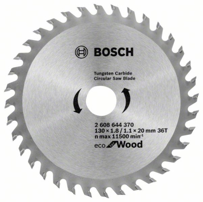 Диск пильный для циркулярок 130x20/16мм 36Т ECO  for Wood (древесина), BOSCH