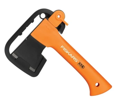 Топор туристический X5 XXS FISKARS + пила + универсальный нож (комплект)