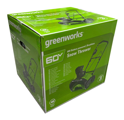 Снегоуборщик аккумуляторный Greenworks GD60PSTK4 (60В, c 1хАКБ 4А-Ч и ЗУ) 51см