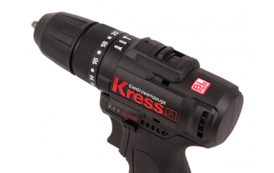 Аккумуляторная ударная дрель-шуруповерт KRESS KU362.2, 12В, 38Нм, 2Ач х 2, ЗУ, кейс