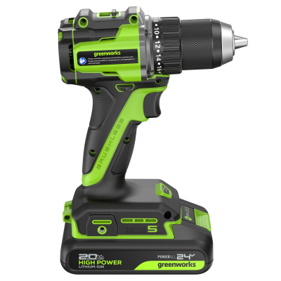 Дрель-шуруповерт аккумуляторная Greenworks DD560 (24В, 2хАКБ 2Ач и ЗУ)