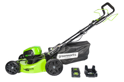 Газонокосилка аккумуляторная Greenworks GD60LM46SPK4 (60В, с 1хАКБ 4Ач и ЗУ) 46см самоходная
