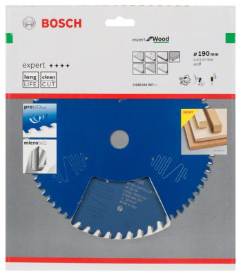 Диск пильный для циркулярок 190мм Stern 48T Expert for Wood (древесина), BOSCH