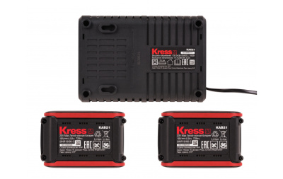 Комплект аккумуляторы + зарядное Kress KAD21 (20В, 4Ач х 2шт, ЗУ 6А)