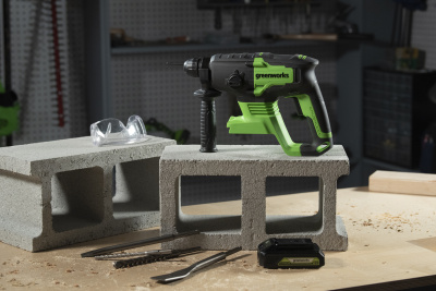 Перфоратор аккумуляторный Greenworks GD24SDS2 (24В, без АКБ и ЗУ)