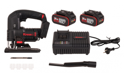 Лобзик аккумуляторный Kress KUE26 (20В, 4ач х 2, ЗУ 6А, кейс)