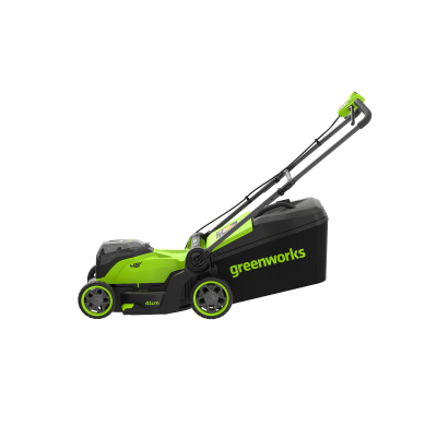 Газонокосилка аккумуляторная Greenworks GD24X2LM411 (2*24В, 2хАКБ 4Ач  и ЗУ) 41см