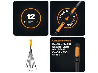 Грабли-насадка для цветов FISKARS OneClick 