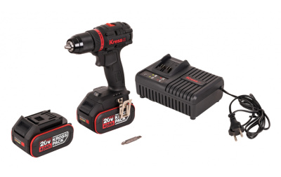 Аккумуляторная дрель-шуруповерт KRESS KUA71 20В, 60Нм, 4Ач х 2, ЗУ 6А, кейс