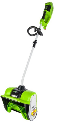 Снегоуборщик аккумуляторный Greenworks GD40SSK2 (40В, с 1хАКБ 2 А-ч и ЗУ) 30см