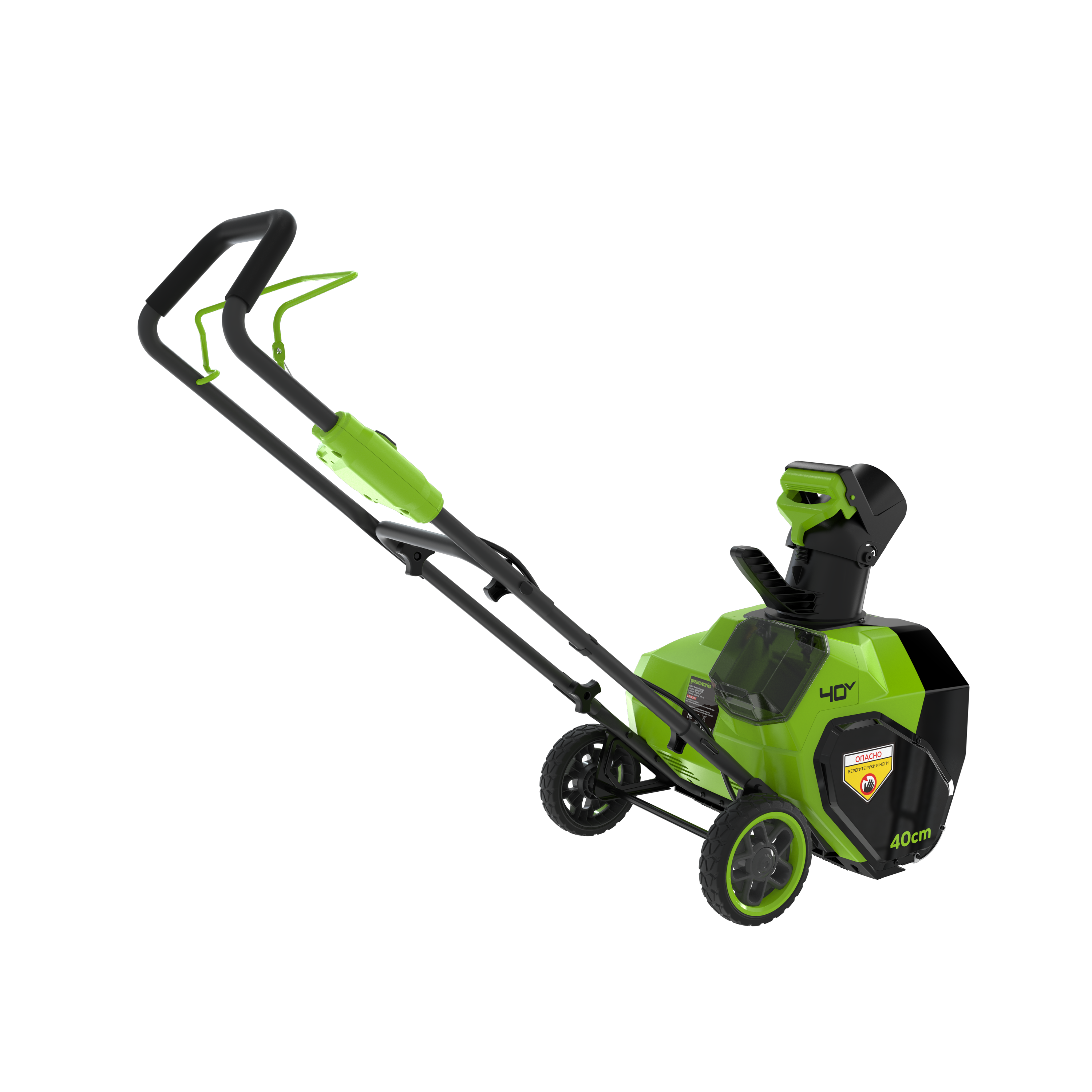 Снегоуборщик аккумуляторный Greenworks G40ST40 (40В, c 1хАКБ 4Ач и ЗУ) 40см