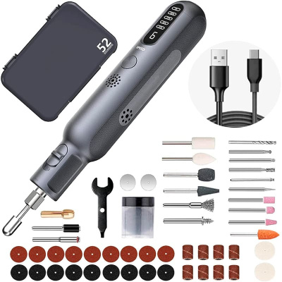 Гравер аккумуляторный Greenworks GPT-8VRT 8В (с принадлежностями)