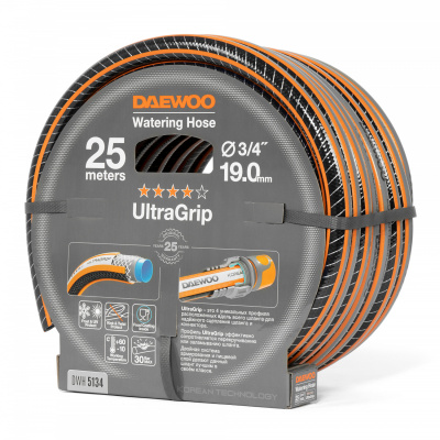 Шланг поливочный 3/4 " (19мм) DAEWOO UltraGrip 25м