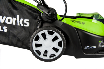 Газонокосилка аккумуляторная Greenworks G40LM35K2 (40В, 1хАКБ 2Ач и ЗУ) 35 см