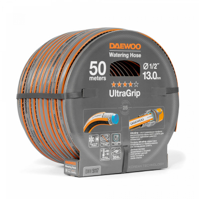 Шланг поливочный 1/2 " (13мм) DAEWOO UltraGrip 50м