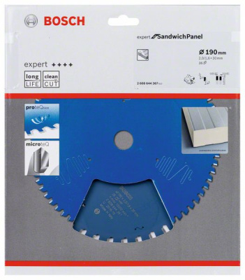 Диск пильный для циркулярок 190x30мм 36 T Expert for Sandwich Panel (сэндвич-панели), BOSCH