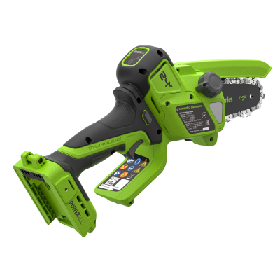 Цепная мини пила аккумуляторная Greenworks CS2410A (24В, без АКБ и ЗУ) 10см с авто/смазкой цепи