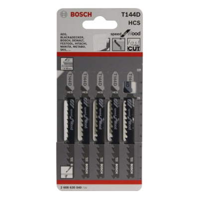 Пилка для лобзика T 144 D Speed for Wood 5шт. BOSCH