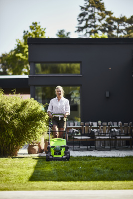 Газонокосилка аккумуляторная Greenworks G24X2LM41 (2*24В, 41 см, без АКБ и ЗУ)