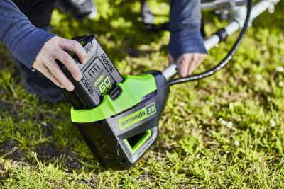 Триммер аккумуляторный Greenworks GD60BCBK4 (60В c АКБ 1х4Ач и ЗУ) 40см