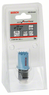 Коронка SheetMetal 22/20мм (нержавеющая сталь, металл), BOSCH