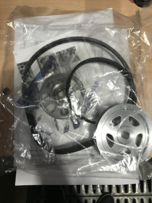 Комплект приводной (ремень ручейковый+шкив+барабан сцепления 16") K1250