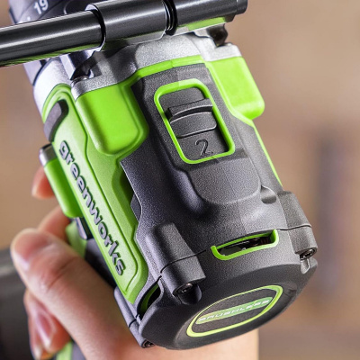 Дрель-шуруповерт ударная аккумуляторная Greenworks GD24DD140 (24В, 2хАКБ 4Ач и ЗУ)