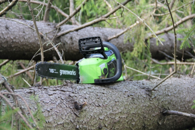 Цепная пила аккумуляторная Greenworks GD40CS18K8 (40В, 1хАКБ 8Ач и ЗУ) 40см