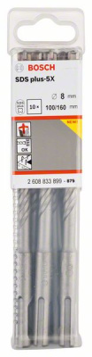 SDS-plus 5X бур, 8-100/160мм (10шт), BOSCH