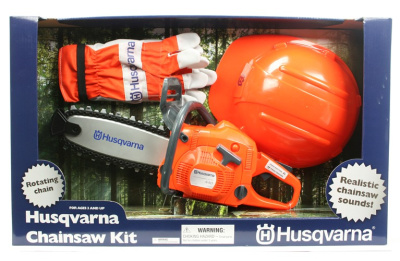 Детская бензопила Husqvarna (звук и движется цепь при нажатии на курок)