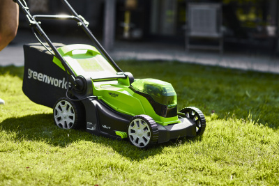 Газонокосилка аккумуляторная Greenworks G24X2LM41 (2*24В, 41 см, без АКБ и ЗУ)