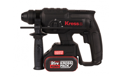 Перфоратор аккумуляторный Kress KU390.4, 2 Дж (20В, 4Ач х 2, ЗУ 6А, кейс)