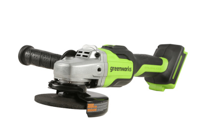 Угловая шлифмашина аккумуляторная Greenworks GD24AGK2 (24В, c 1хАКБ 2 А-ч и ЗУ в сумке)