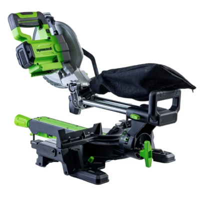 Пила торцовочная Greenworks GD24MS216 с протяжкой (24В, 1хАКБ 5Ач и ЗУ)