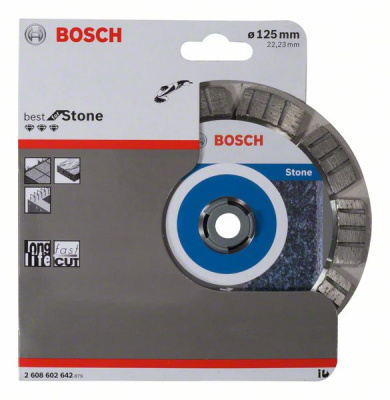 Круг алмазный 125-22,23 Best for Stone (гранит, бетон), BOSCH