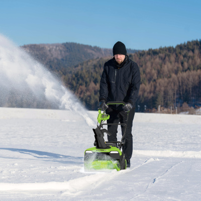 Снегоуборщик аккумуляторный Greenworks GD40STX2 (40В, с 1хАКБ 8ч и ЗУ) 51см