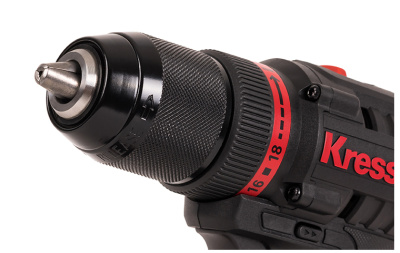 Аккумуляторная дрель-шуруповерт KRESS KUA71 20В, 60Нм, 4Ач х 2, ЗУ 6А, кейс