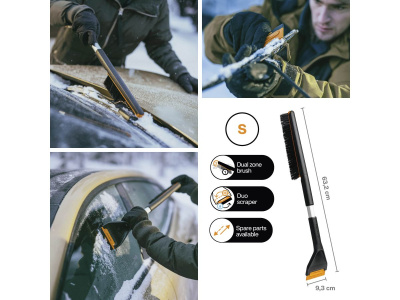 Щетка для снега со скребком FISKARS Plus (63 см)