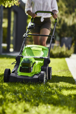 Газонокосилка аккумуляторная Greenworks G24X2LM41 (2*24В, 41 см, без АКБ и ЗУ)
